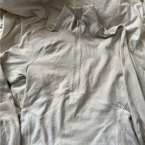 Lululemon Athletica White Quarter-Zip Pullover